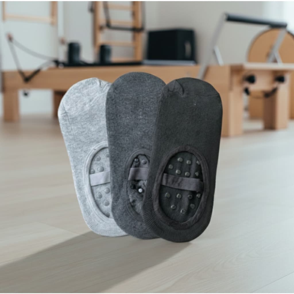 Meia Pilates Antiderrapante Sapatilha Feminina p/ Yoga Academia Confortável Algodão Poliéster Elastano 35-40