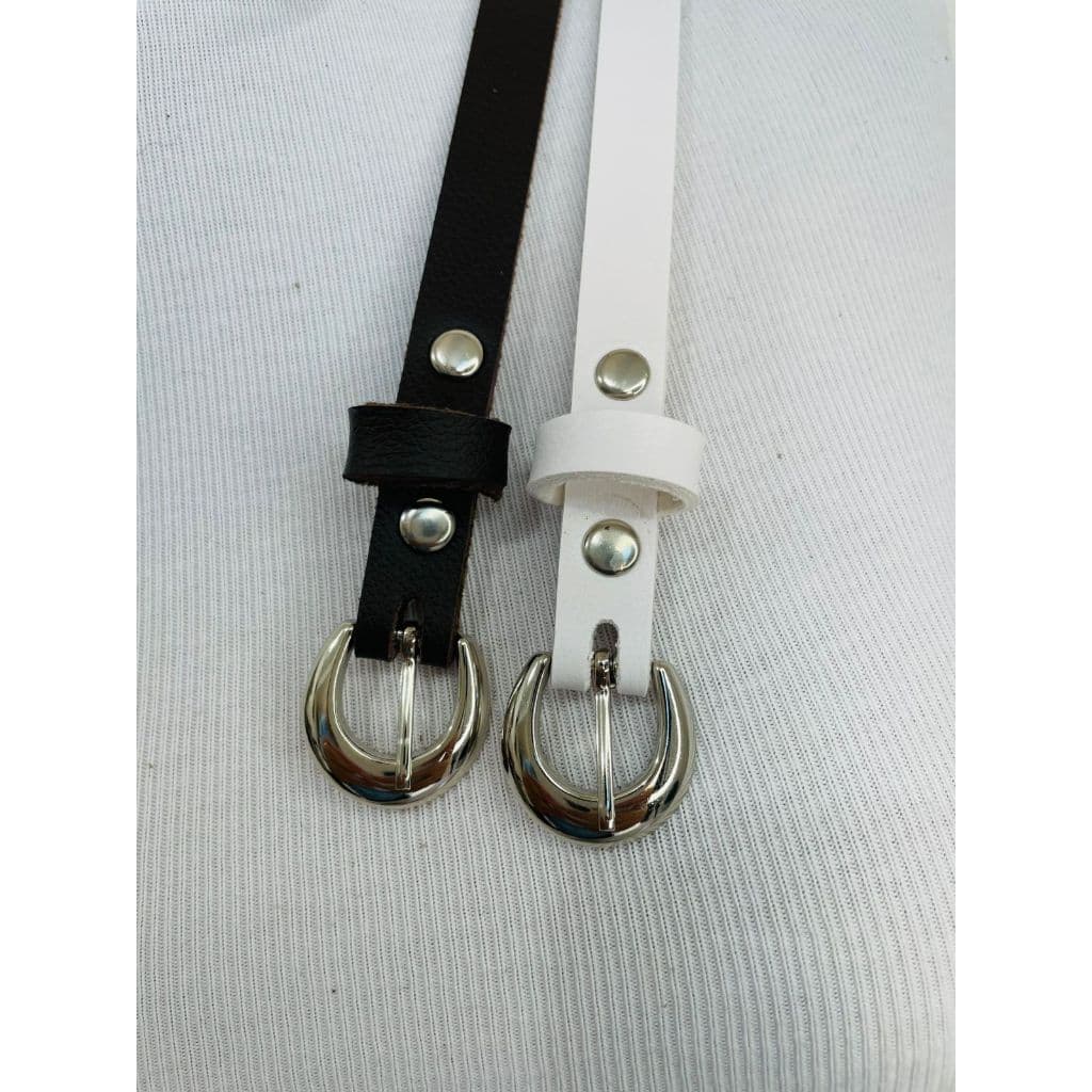 Kit 2 Cintos Meia Lua Prata