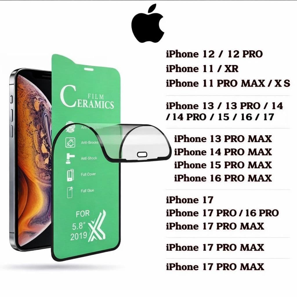 Película Cerâmica 3D iPhone Gel Hidrogel Flexível película iphone 13 11 12 14 15 16 PRO MAX