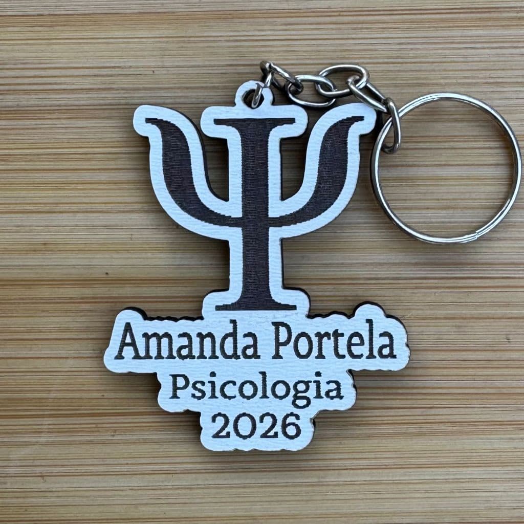 Kit Chaveiros Personalizados MDF Psicologia Lembrancinha Formatura