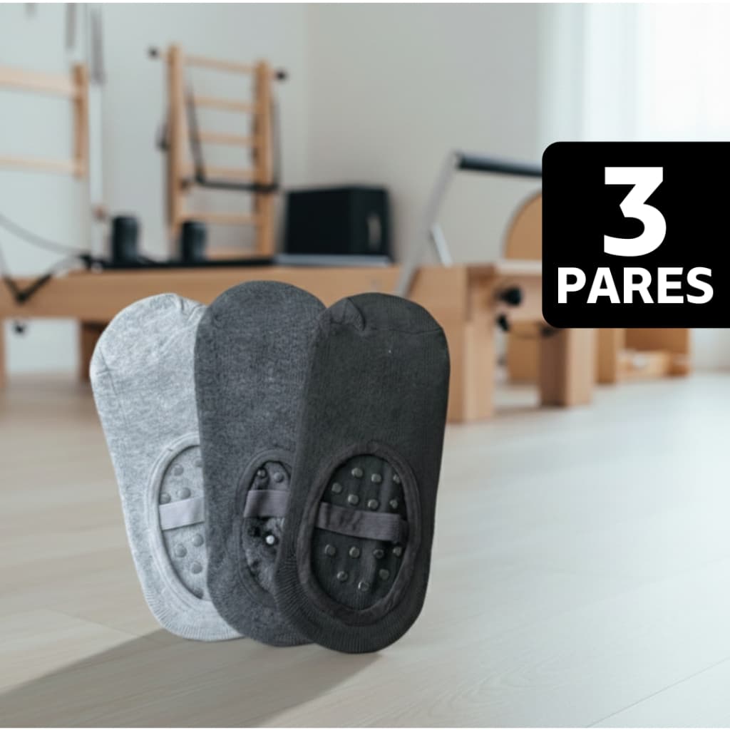 Meia Pilates Antiderrapante Sapatilha Feminina p/ Yoga Academia Hidroginástica Algodão Poliéster Elastano