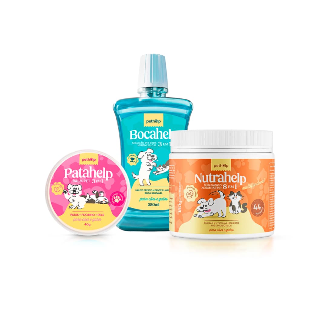 Kit Patahelp E Nutrahelp Com Bocahelp Completo Para Pets