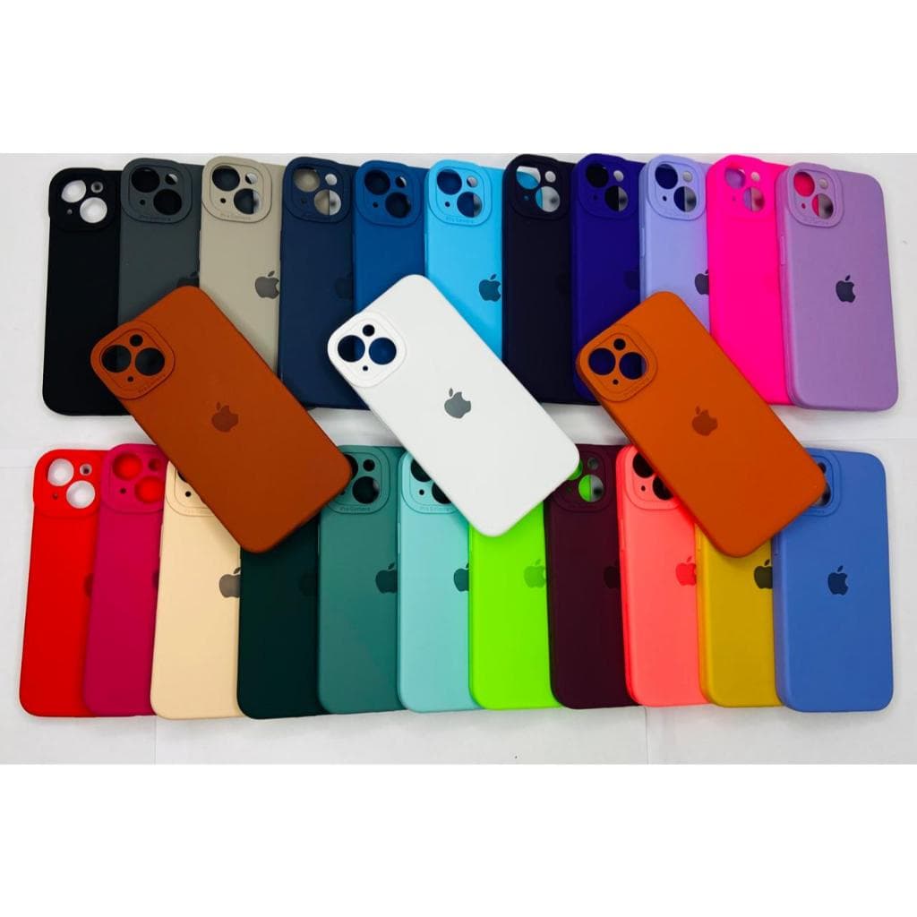 CAPINHA CASE PARA IPHONE 15 NORMAL A SILICONE INTERIOR AVELUDADA COM CÂMERA FECHADA......