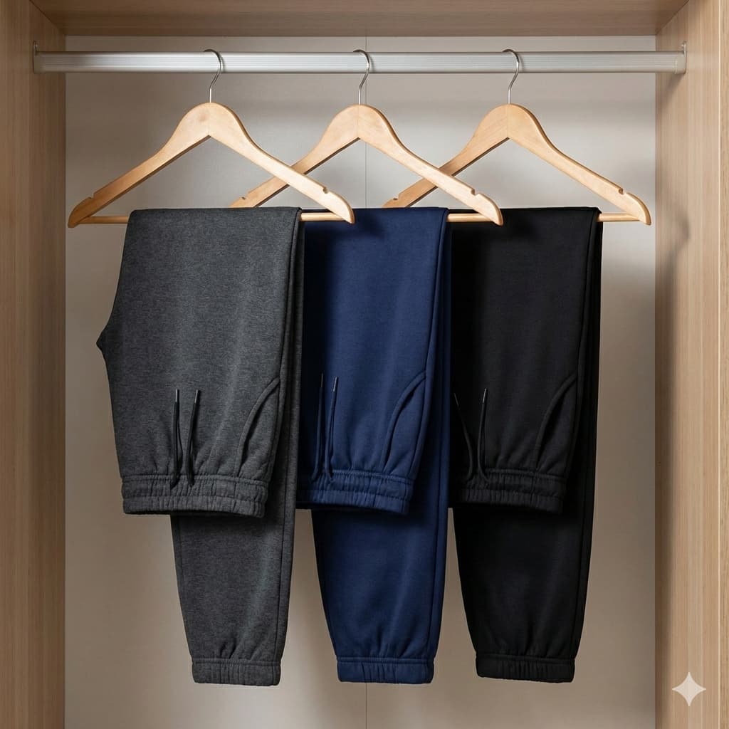 Kit 3 Calça Catraca De Moletom Slim Fit