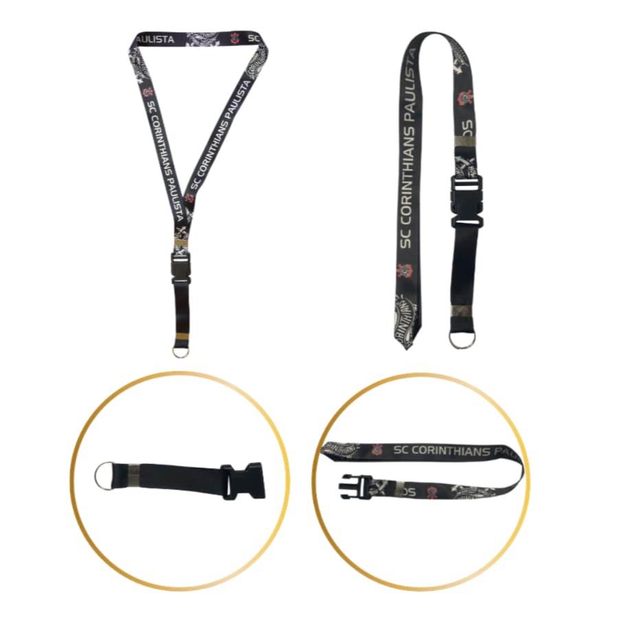 Cordão De Pescoço Chaveiro Do Corinthians Moto Oficial