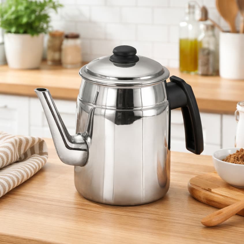 Bule de Café Alumínio 1.400ml Para Servir Chá Utensílio Cozinha