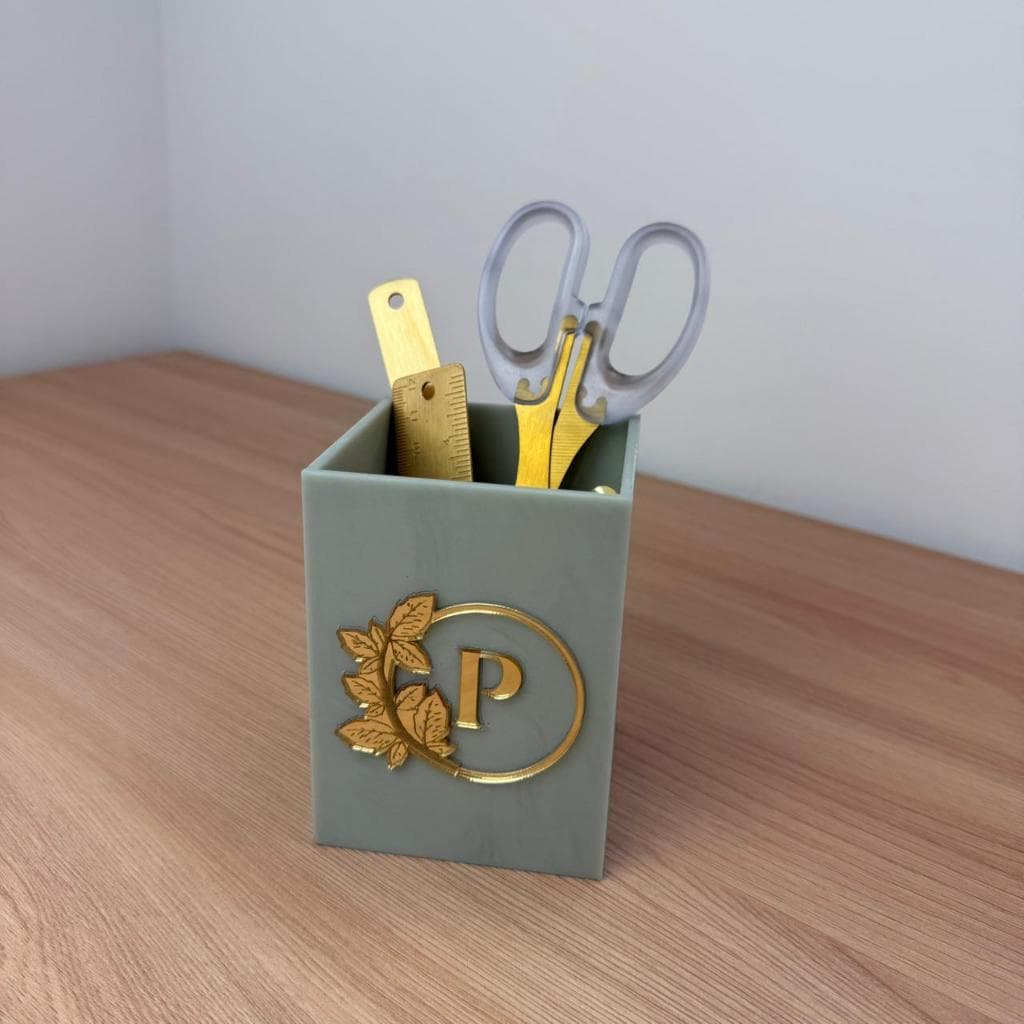 Organizador PORTA CANETAS/PINCÉIS BASIC Personalizado madrepérola maquiagem escritório organizador luxo