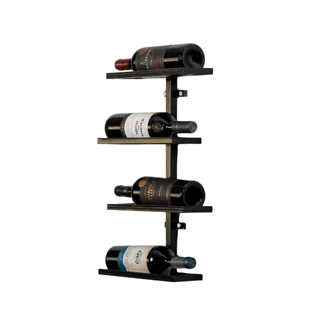 Suporte de Vinhos em Metalon Preto Resistente com Instalação Fácil