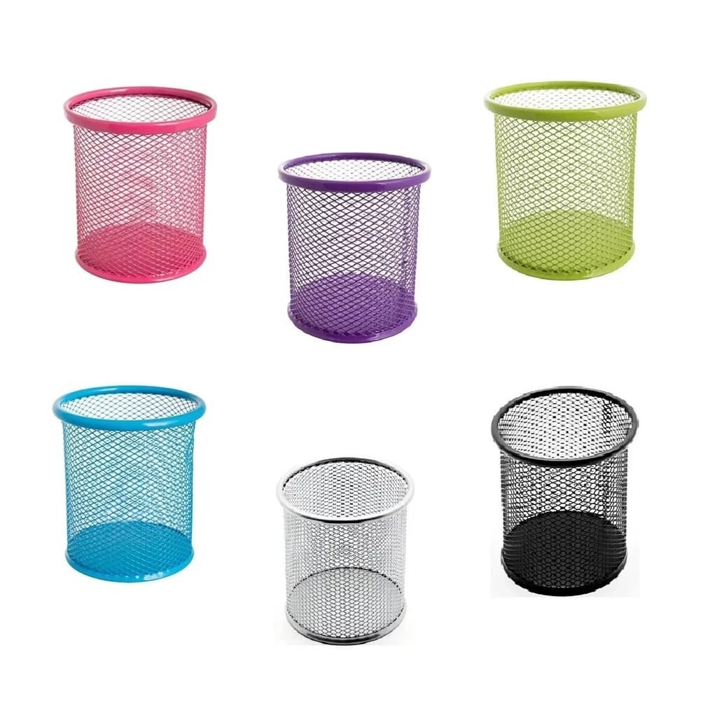 Porta canetas de mesa aramado organizador para escritório papelaria-JAVICK