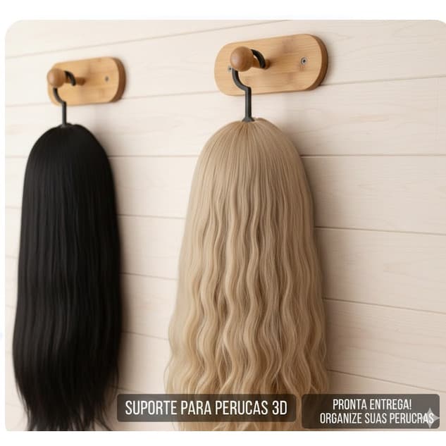 Suporte Para Peruca | Wig Stand Portátil | Leve e Resistente | Ideal Para Secar e Guardar