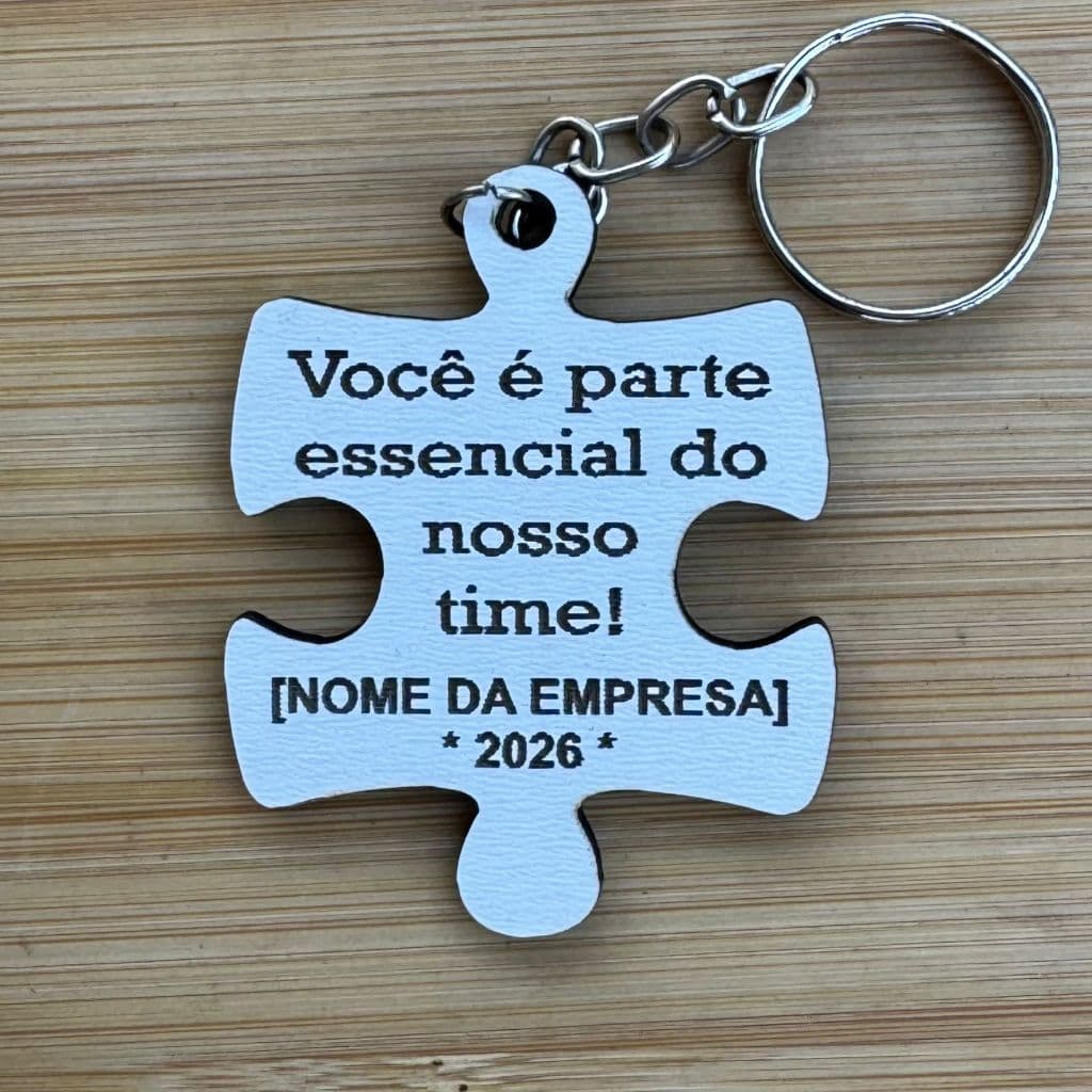 Kit Chaveiros Personalizados MDF Quebra-Cabeça – Lembrancinha Corporativa para Empresas