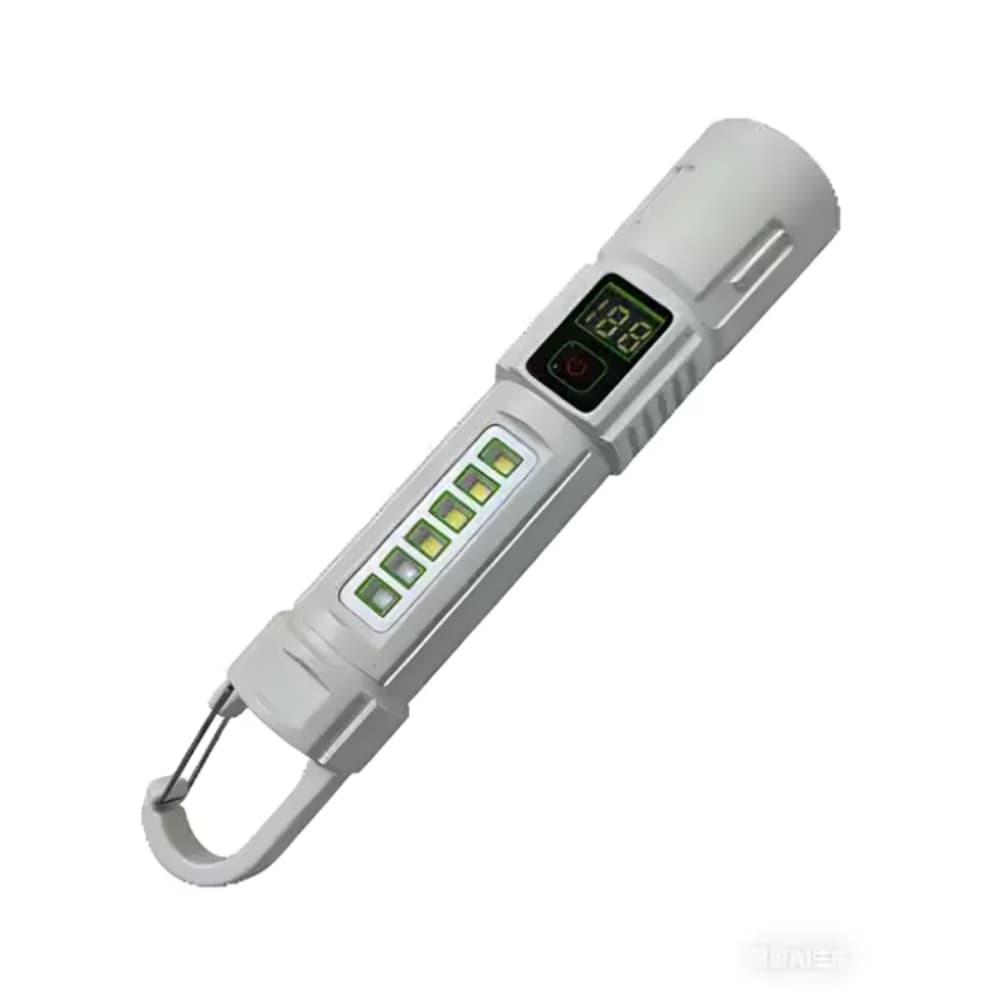 Lanterna Led Super Brilhante Com Gancho E Luz De Advertência S15 Envio Imediato