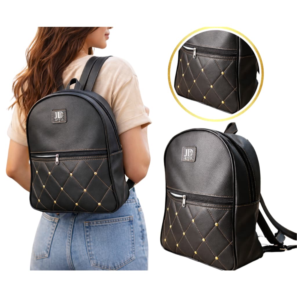Bolsa Feminina de Costas Elegante Couro para Passeio Social