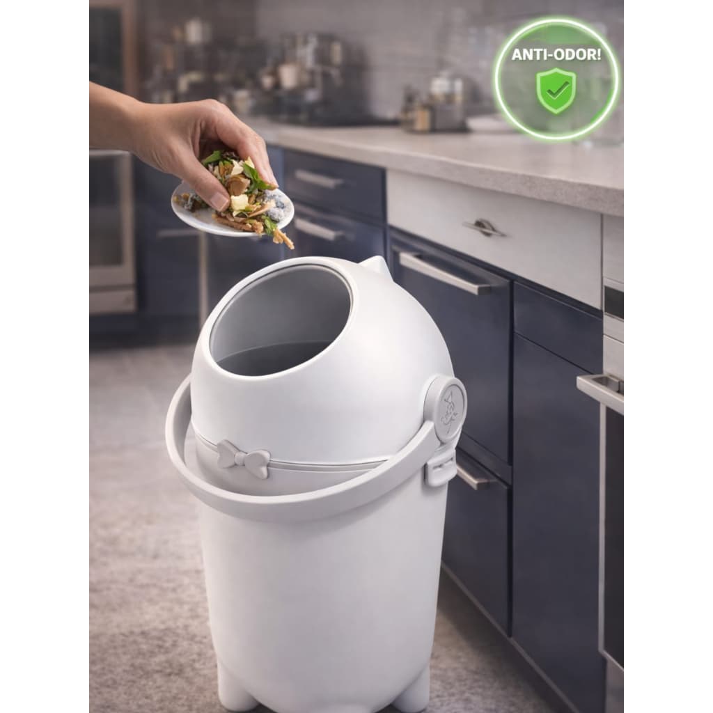 Lixeira Anti-Odor Mágica Inteligente 10 Litros Fraldas Restos de Alimentos Descartes Geral