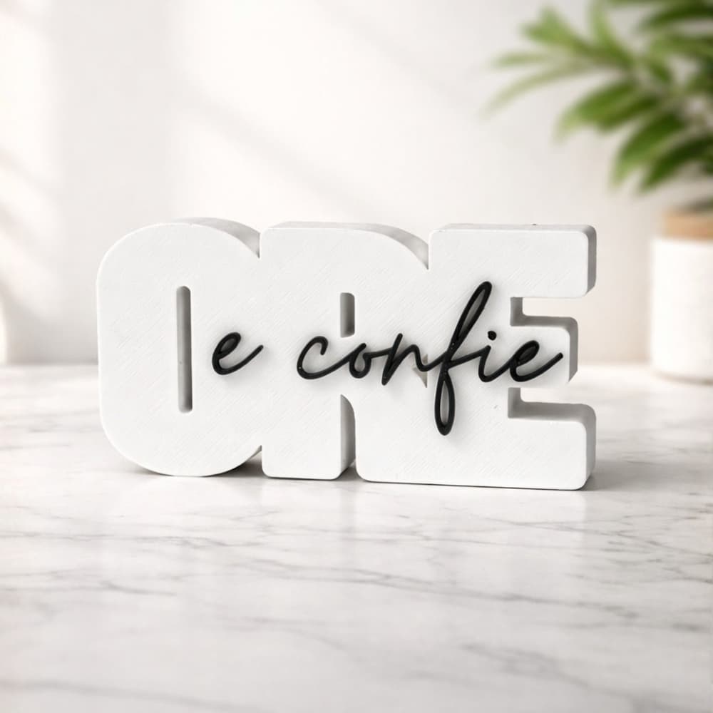 Placa Decorativa Ore e Confie Decoração Minimalista Enfeite de Mesa Escritório Nicho Sala Quarto