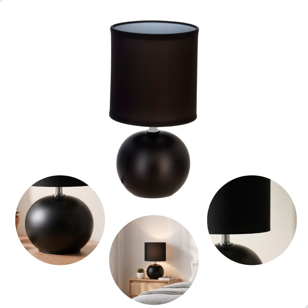 Abajur Mesa Led Textura Sfera E27 Bivolt - Emporio G Iluminação