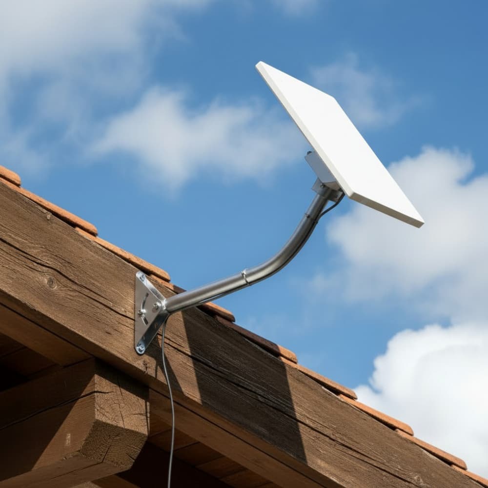 Suporte para Starlink Mini Haste De Aço Articulada para Parede Telhado Laje Madeira 4ª Geração