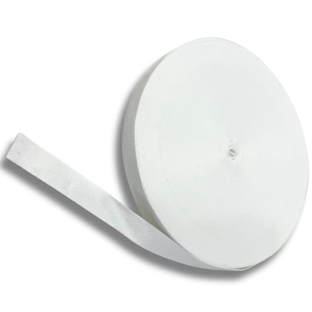 Fita Acetinada Branca 15mm x 100m para Sublimação | Ideal para Cordão de Crachá