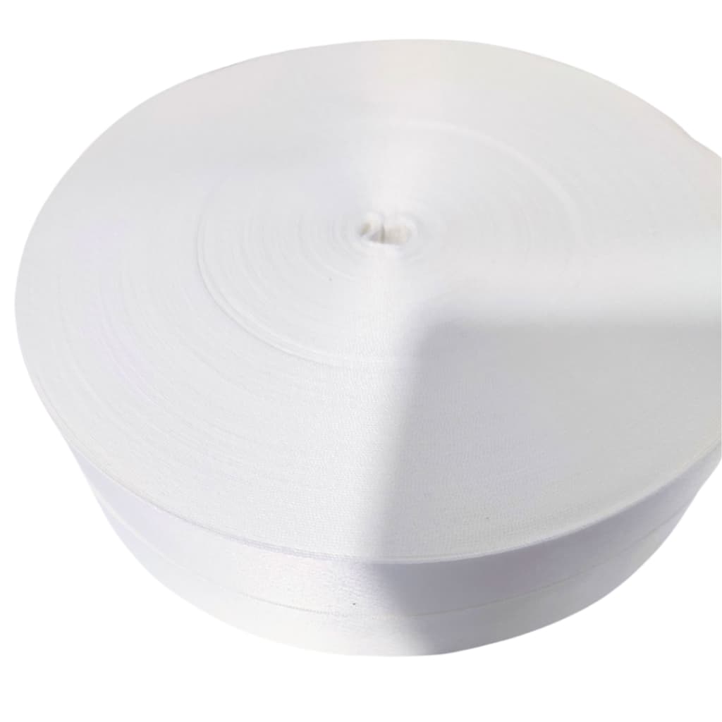 Fita Acetinada Branca 30mm x 100m para Sublimação | Ideal para, Laços, Personalização e Artesanato | Al