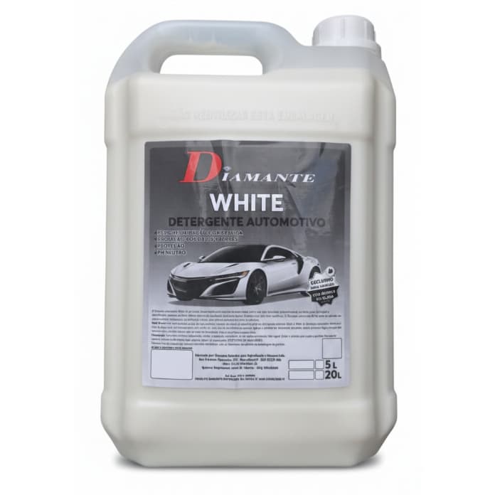 Detergente Automotivo White 5l – Para veículos brancos e cores claras + Luva (Shampoo automotivo)
