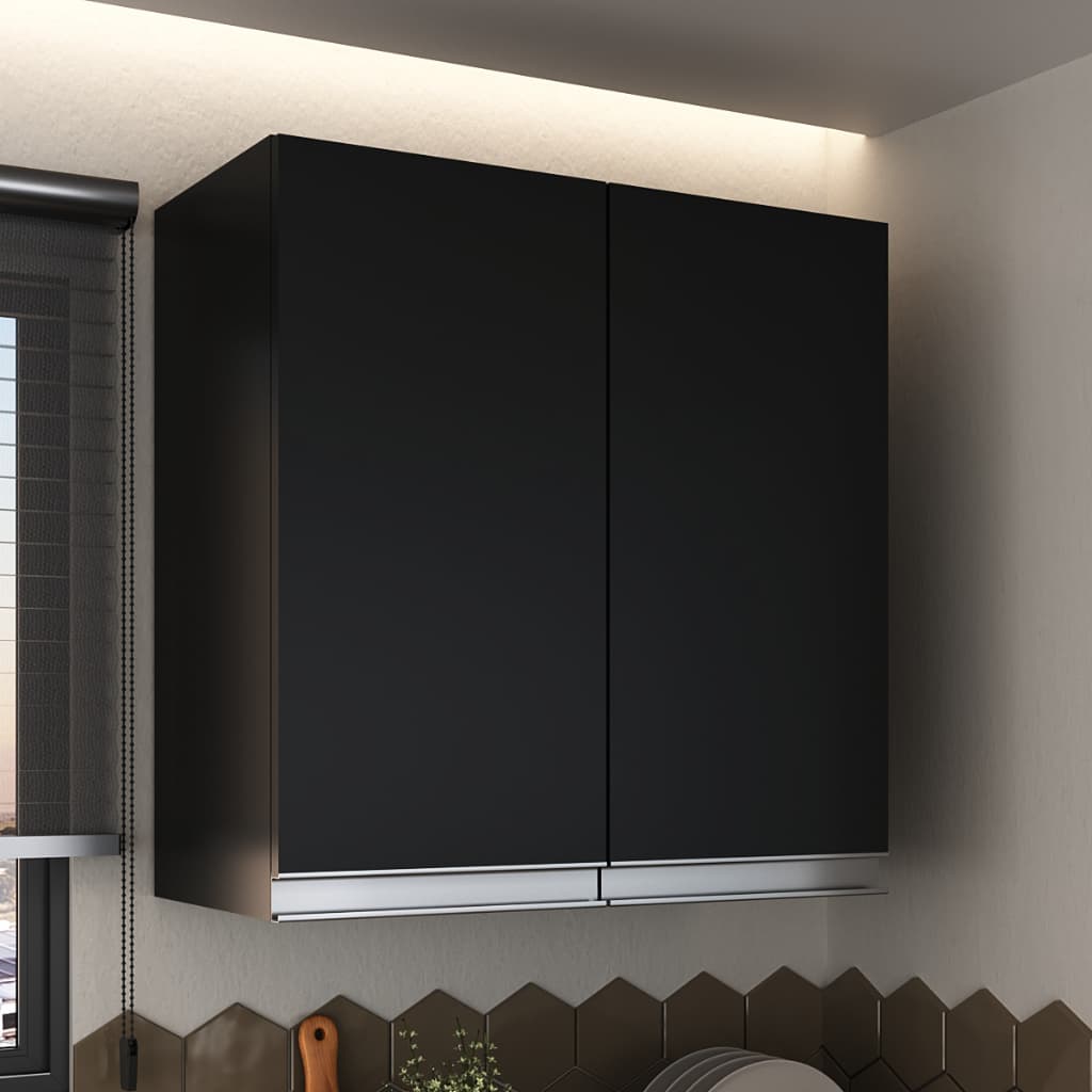Armário Aéreo de Cozinha Prático 60cm com Prateleira e 2 Portas 100% MDF | Compacto e Organizador