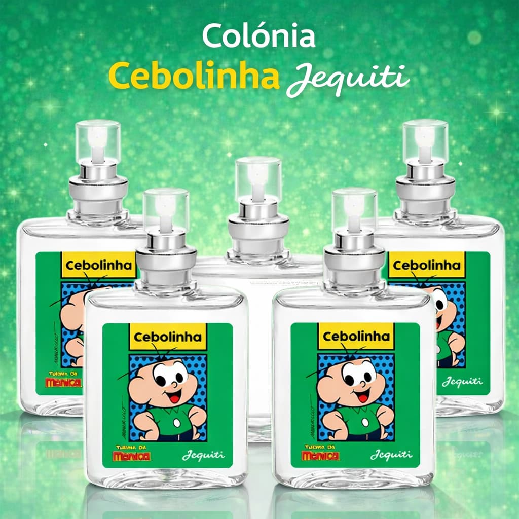 Kit com 5 Colônias Cebolinha Jequiti – Fragrância Leve e Refrescante para o Dia a Dia