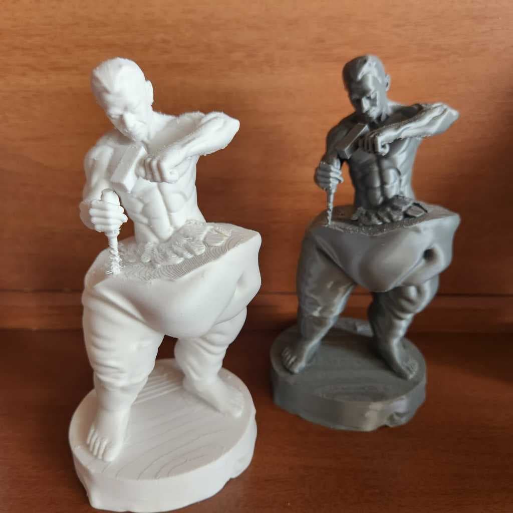 Escultura Self Made Man Estátua decorativa Estatueta Motivacional Decoração Sala Quarto Pequena