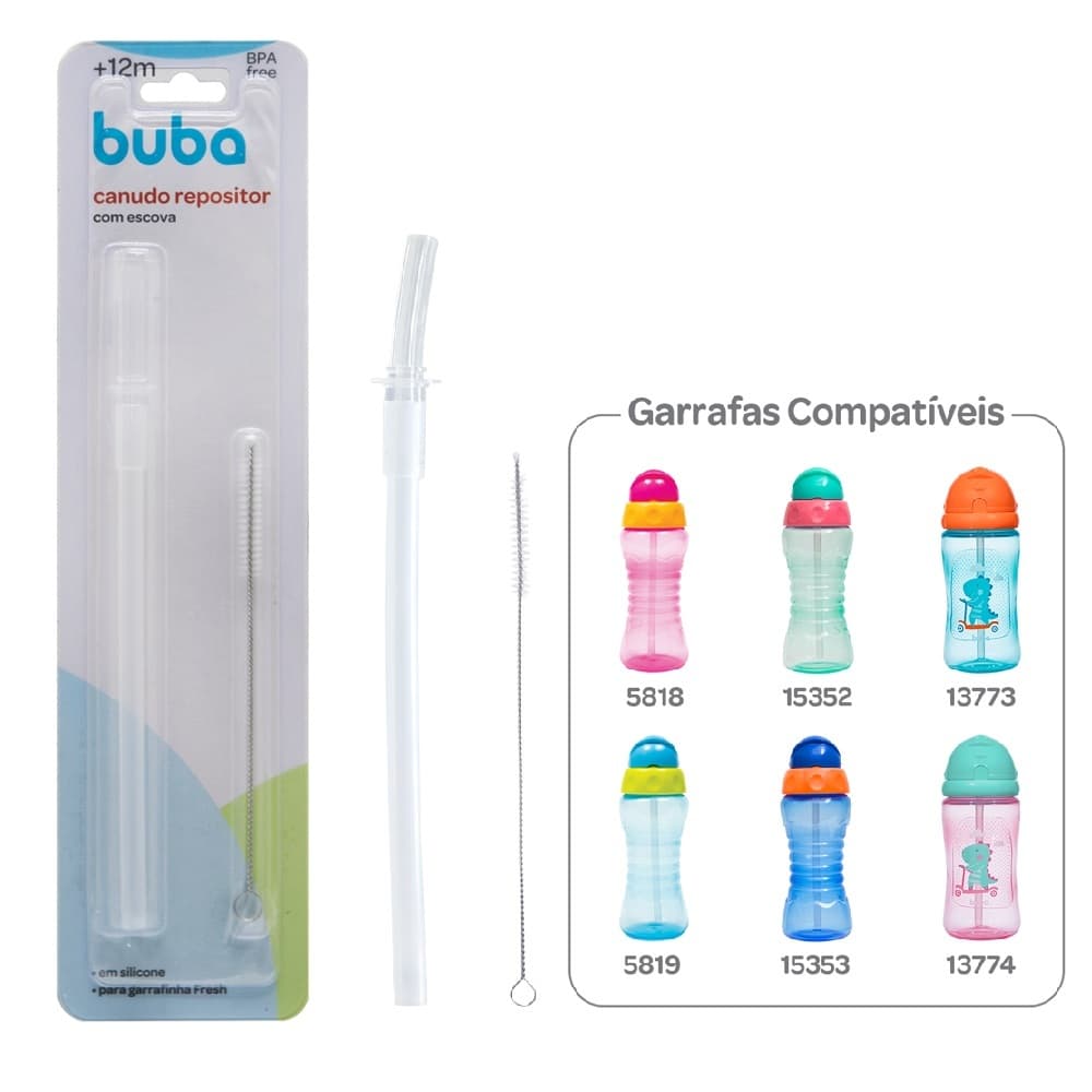 Canudo Refil Repositor Com Escova Buba 13785
