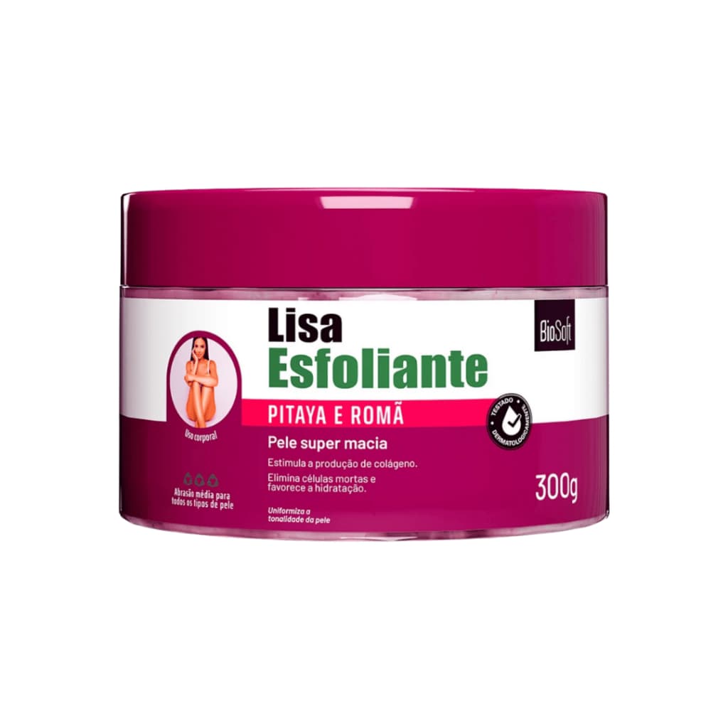 Esfoliante Corporal Soft Hair Pitaya e Româ 300g | Pele Macia E Hidratada