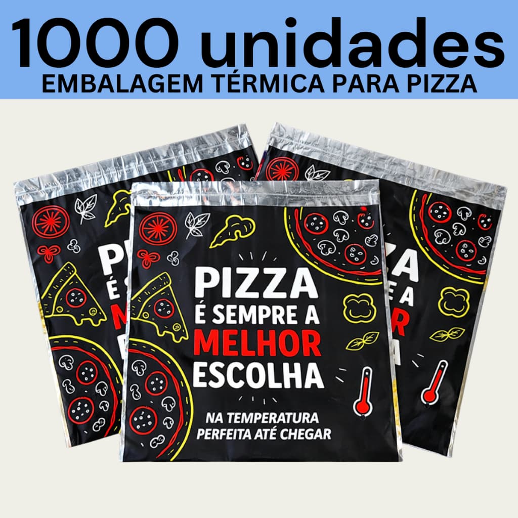 Embalagem Térmica Para Pizza 500/1000/2000 Unidades Metalizada 45x46 32x32 52x52