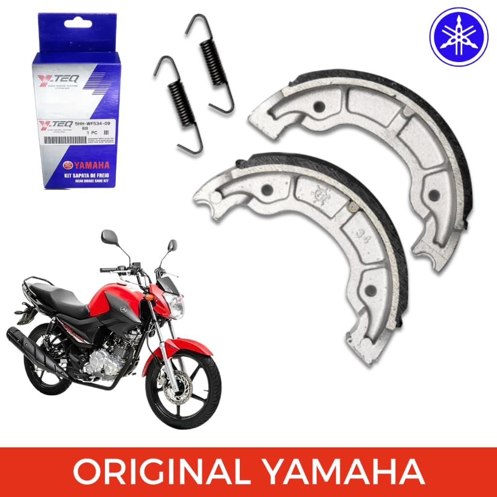Kit Sapata Lona de Freio Traseiro Y-Teq Original Yamaha Factor 125 e 150 / Fazer 150