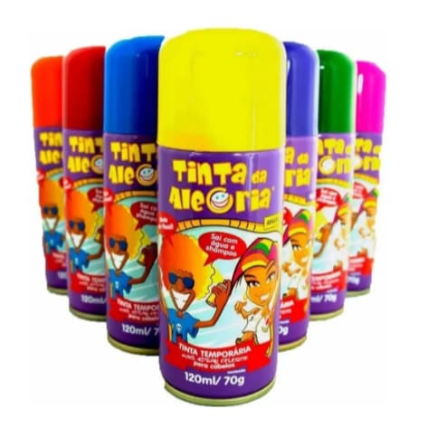 Spray Tinta Temporária Colorida Para Cabelos Lavável 150ml