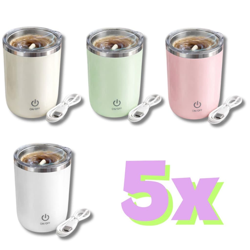 Copo Térmico Premium 350ml Misturador 1/2/5 un Automático Magnético Agitadora Isolamento Térmico