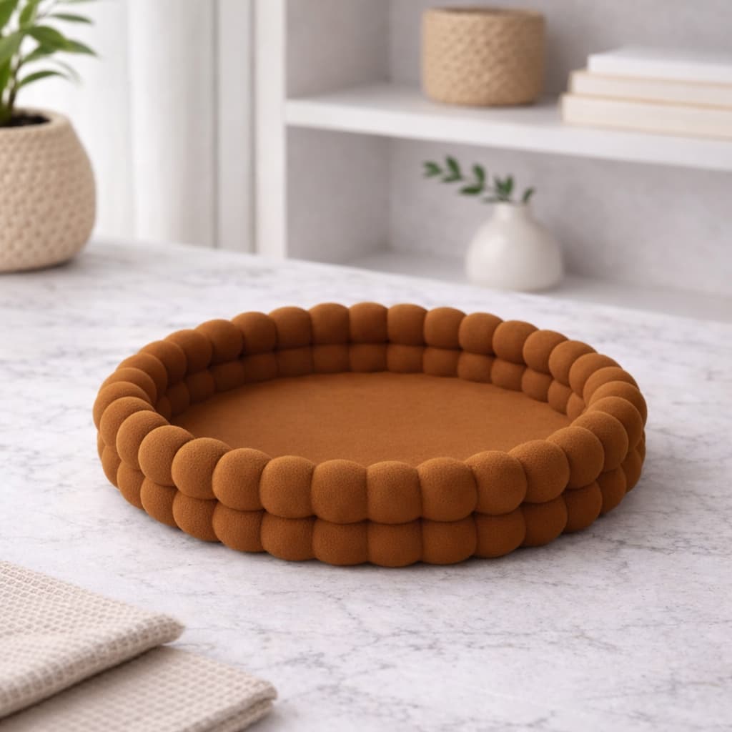 Bandeja Decorativa efeito bolinha - Estilo Moderno Minimalista