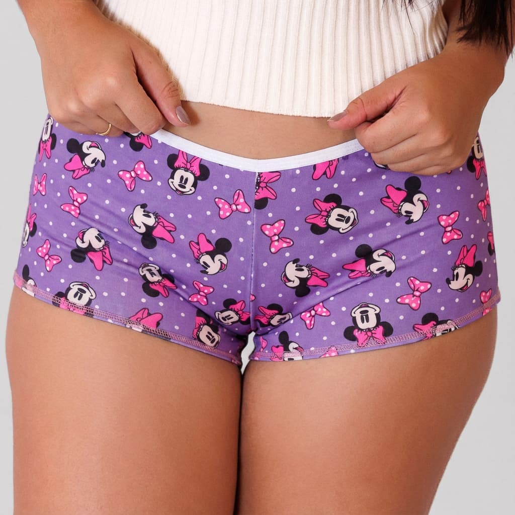 Super Kit 5 Shortinhos Confortável Feminino Para Dormir Não Marca Para Usar Com Vestido Personagens