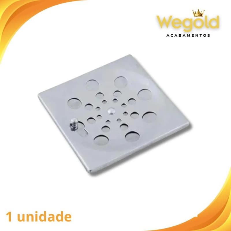 Ralo Tampa Grelha Inox Sem Caixilho Para Banheiro