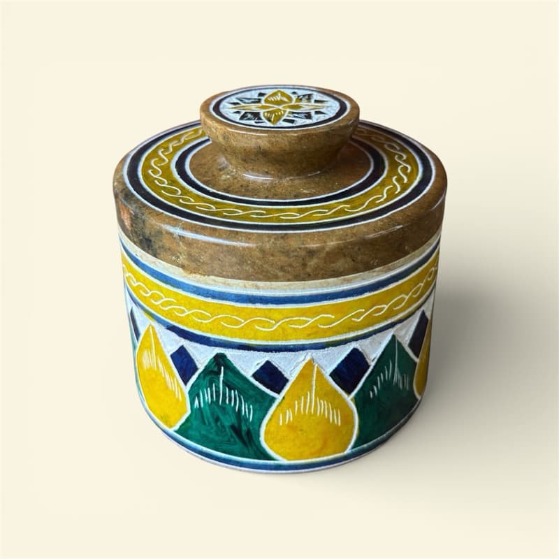 Mantegueira Francesa de Pedra Sabão Colorida Artesanal Butter Bell