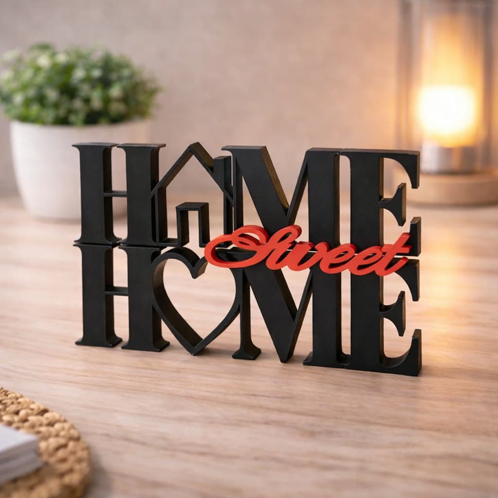 Enfeite Decorativo Home Sweet Home - Decoração Moderna para Sala, Quarto e Presente