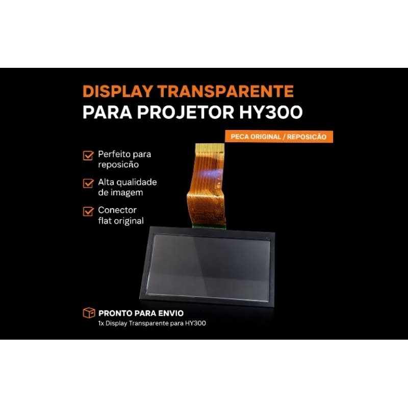 Display Transparente Compatível com Projetor HY300Peça ideal para reposição