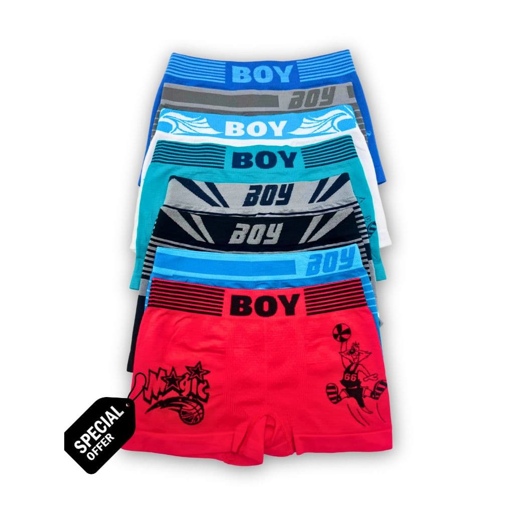 Kit 10 Cuecas Boxer Infantil Masculina Boy Confortável para crianças e adolescentes de 2 a 16  anos