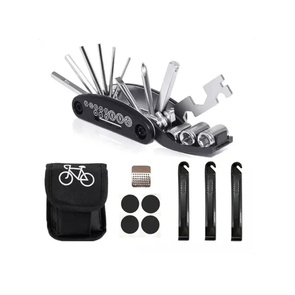 Kit Reparo Bicicleta Ferramentas Bike Remendo Pneu Multitool Portátil