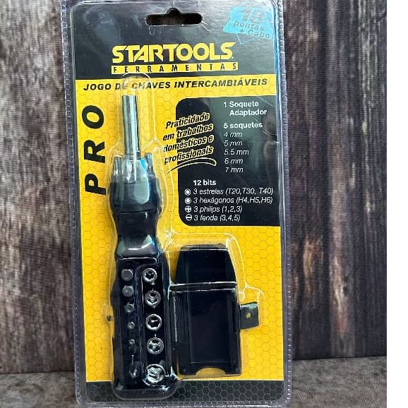 Jogo de Chaves Intercambiáveis Startools – 18 Peças Profissional