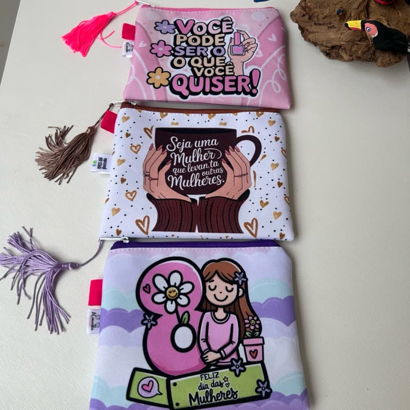 Dia das Mulheres kit com 3 unidades.