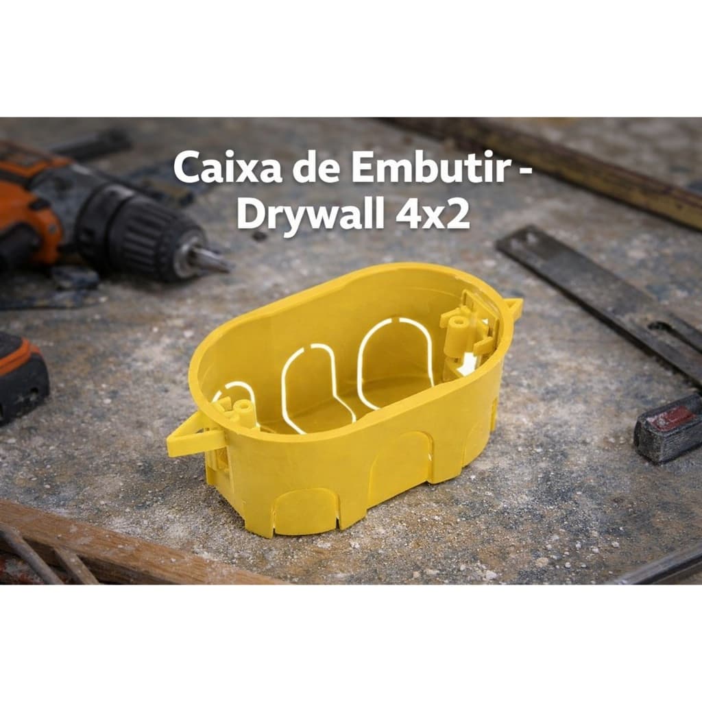 Kit c/ 10 Caixas de Embutir PEAD para Drywall
