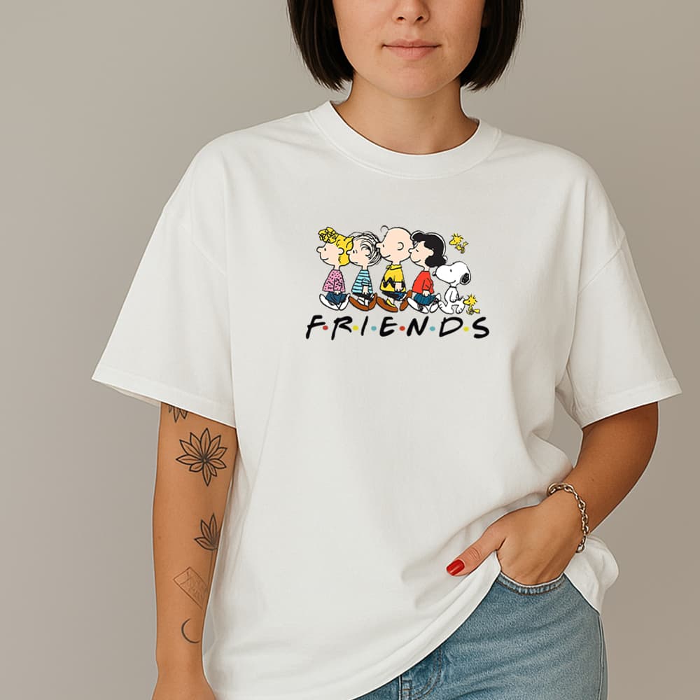 Camiseta Geek Estampa Personagens Estilizados amigos friends