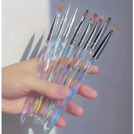 8  pincel De Pintura Náilon Artista Pincéis Aquarela Novas Cores