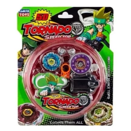 Beyblade com Luz Fusion Led Tornado Com Arena 2 Lançador