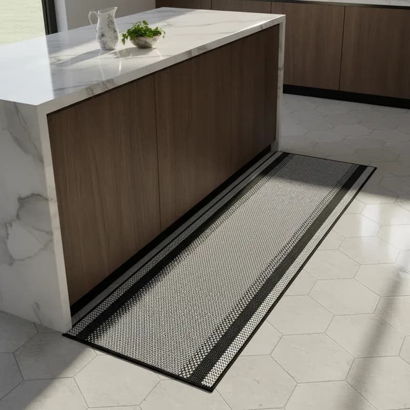 Passadeira Sisal 2,30x0,66 Antiderrapante Tapete Lancer Ponteira de aço Corredor Cozinha Elegante