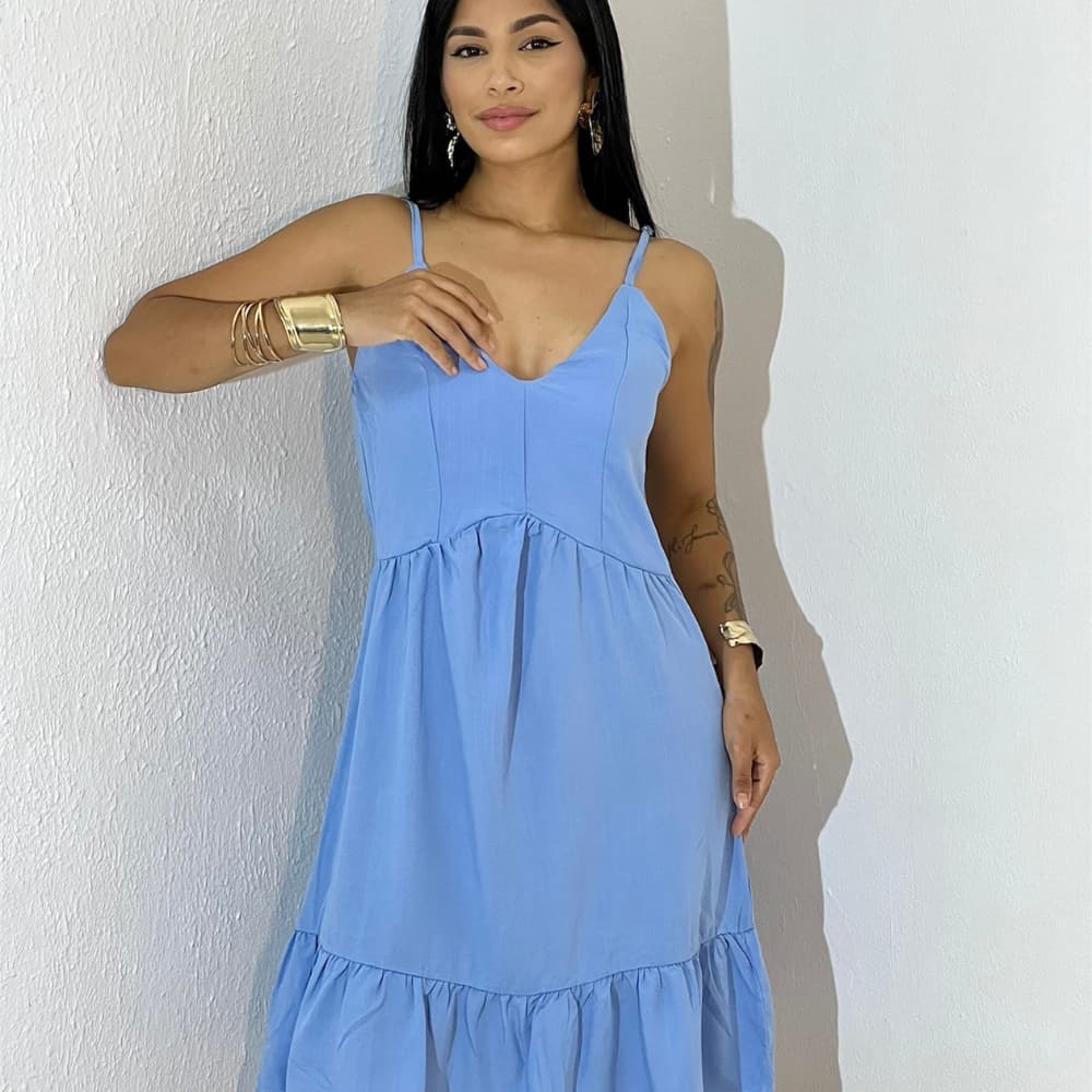 Vestido Feminino Curto De Alcinha Regulável Soltinho