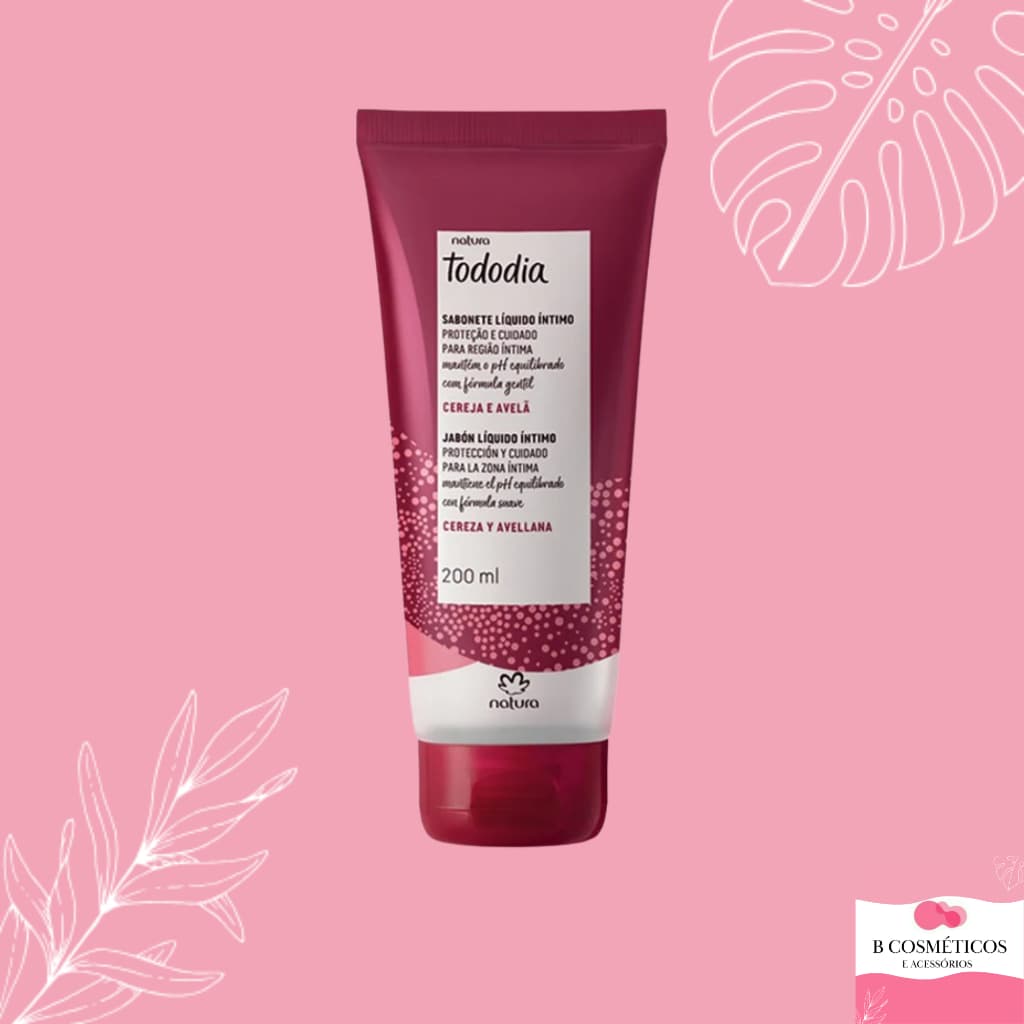 Sabonete Líquido Íntimo Cereja e Avelã Natura Tododia- 200ml